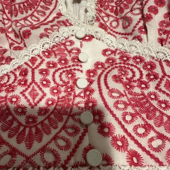 Adelyn Rae White and Pink Patterned Midi Dress - Picture 7 of 9